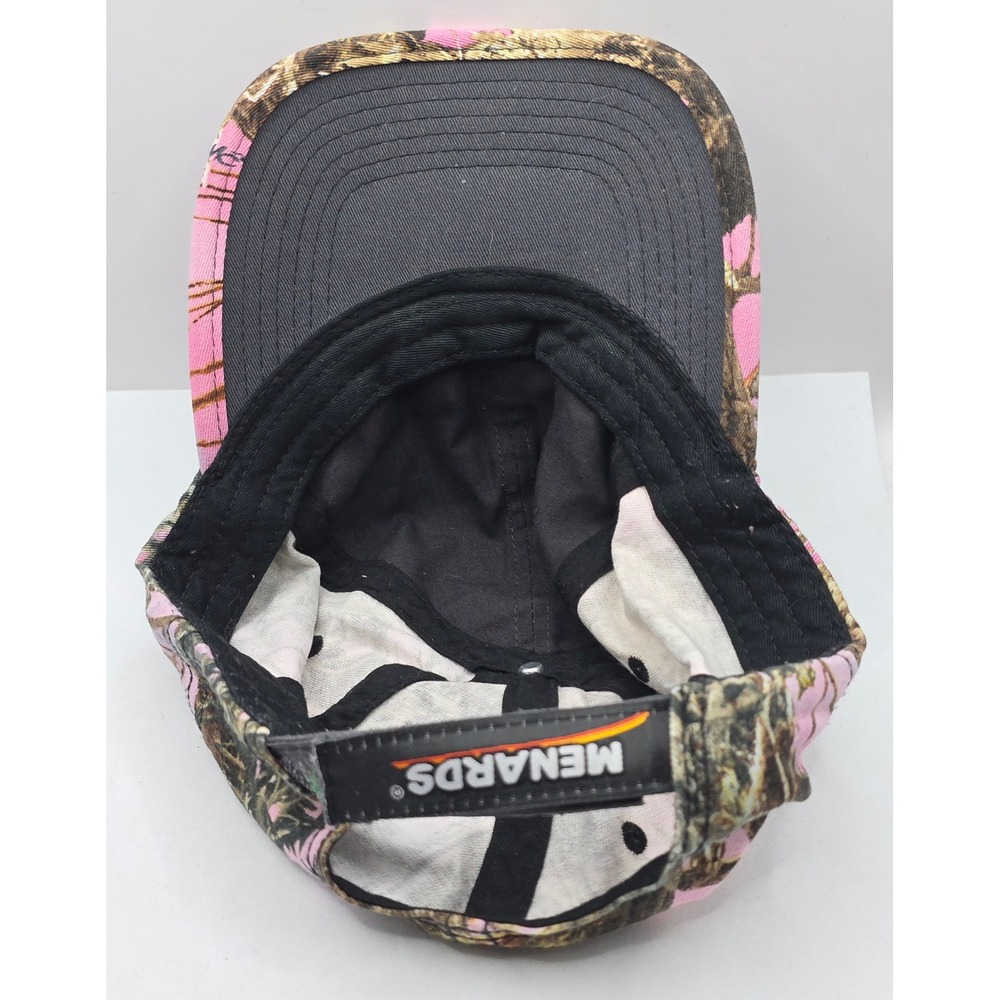 Menards Pink Camo Hat Cap Women's Logo Strapback Camouflage - Picture 5 of 9